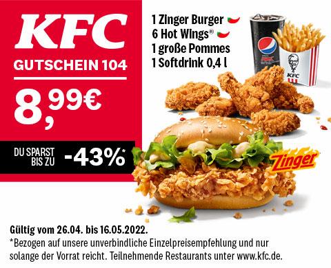 KFC Katalog | Du Sparst Bis zu -43%! | 26.4.2022 - 16.5.2022