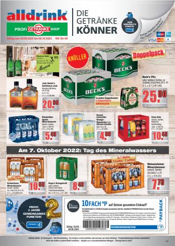 alldrink Katalog in Wiesbaden | alldrink flugblatt | 26.9.2022 - 8.10.2022