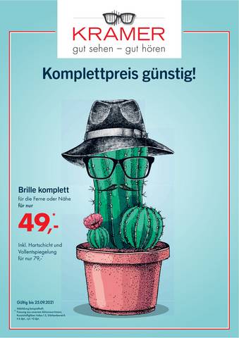 Kramer Brillen Katalog | Promotion | 15.9.2021 - 25.9.2021