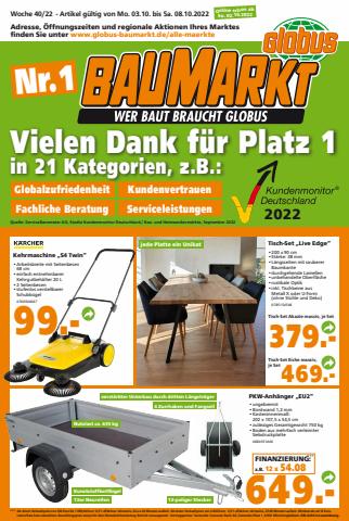 Globus Baumarkt Katalog in Frankfurt am Main | Globus Baumarkt prospekt | 2.10.2022 - 8.10.2022