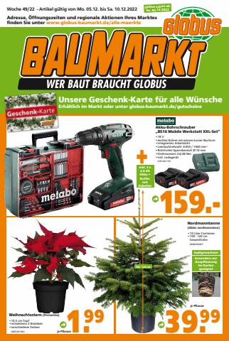 Angebote von Baumärkte und Gartencenter in Frankfurt am Main | Globus Baumarkt prospekt in Globus Baumarkt | 4.12.2022 - 10.12.2022