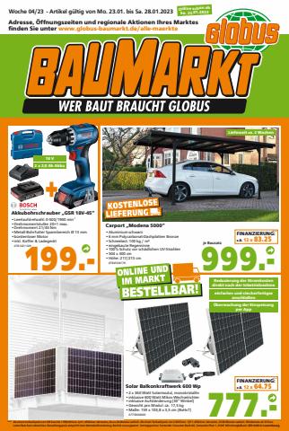 Globus Baumarkt Katalog in Frankfurt am Main | Globus Baumarkt prospekt | 22.1.2023 - 28.1.2023