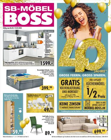 SB Möbel Boss Katalog | SB Möbel Boss flugblatt | 5.2.2023 - 11.3.2023
