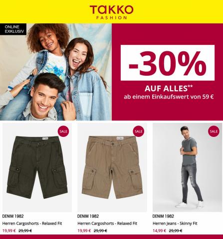 Angebote von Kleidung, Schuhe und Accessoires in Berlin | -30% Auf Alles! in Takko Fashion | 17.5.2022 - 19.5.2022