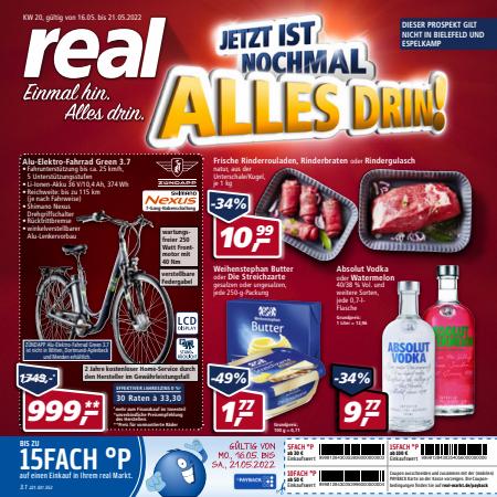 real Katalog in Lippstadt | real flugblatt | 16.5.2022 - 21.5.2022