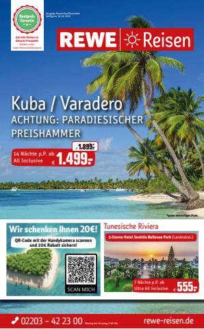 REWE Reisen Katalog |  Angebote November 2022  | 1.11.2022 - 30.12.2022