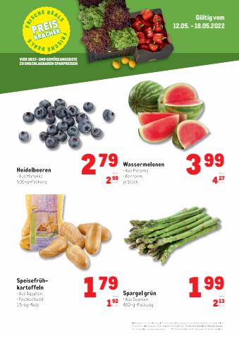 Angebote von Supermärkte | Obst & Gemüse Frischepreise in Metro | 12.5.2022 - 18.5.2022