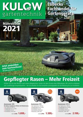 Kulow Gartentechnik Katalog | Angebote Prospekt | 24.9.2021 - 31.12.2021
