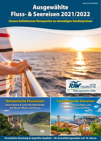 RIW Touristik Katalog | RIW DE | 9.7.2021 - 31.8.2022