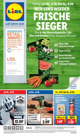 Angebote von Supermärkte in Frankfurt am Main | Lidl flugblatt in Lidl | 4.10.2022 - 8.10.2022