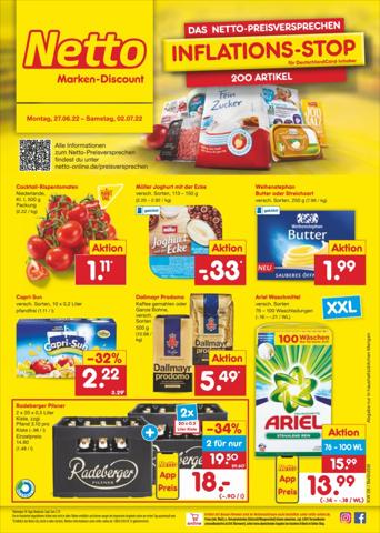 Netto Marken-Discount Katalog | Filial-Angebote | 27.6.2022 - 2.7.2022
