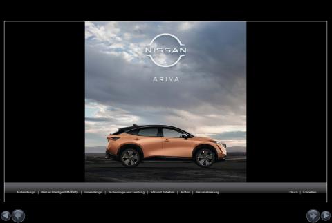 Angebot auf Seite 7 des Neuer ARIYA-Katalogs von Nissan