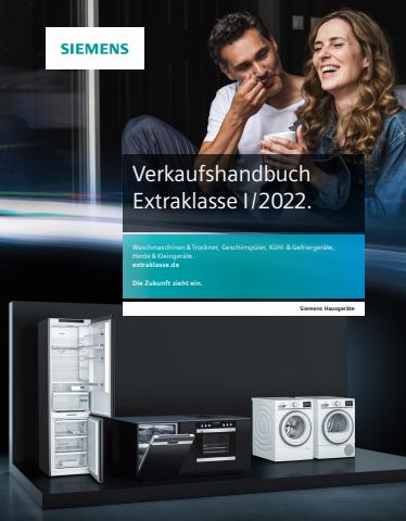 Angebote von Elektromärkte in Frankfurt am Main | Verkaufshandbuch Extraklasse l/2022 interaktiv in SIEMENS | 5.1.2022 - 31.12.2022