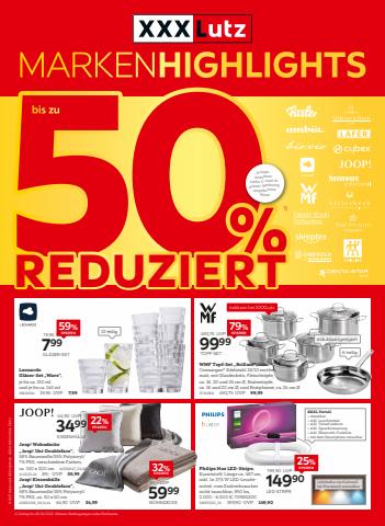 XXXLutz Katalog | Markenhighlights bis zu -50% auf UVP | 13.6.2022 - 26.6.2022