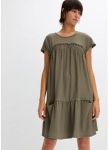Strukturiertes Kleid mit aufgesetzten Taschen für 19,99€ in bonprix