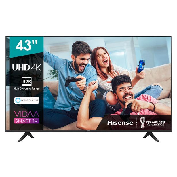 HISENSE 43A7100F LED TV (Flat, 43 Zoll / 108 cm, UHD 4K, SMART TV, VIDAA 4.0) für 299€