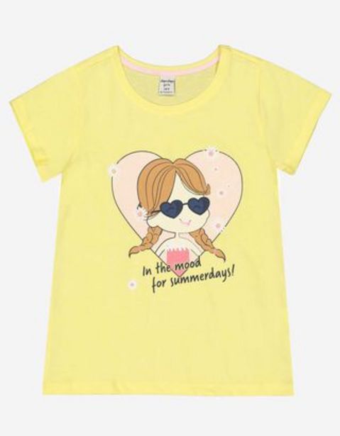 Mädchen T-Shirt - Glitzer-Print für 1,99€