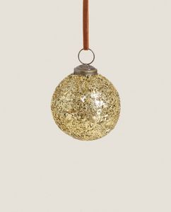 Goldfarbene Weihnachtskugel Mit Spiegel (8 Cm) für 6,99€ in Zara Home