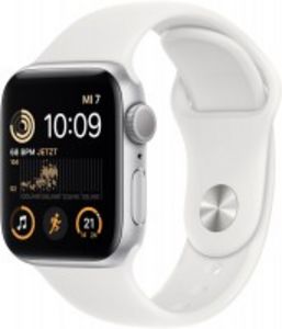 Apple Watch SE (40mm) GPS 2. Generation, Alu mit Sportarmband silber/weiß für 277€ in Euronics