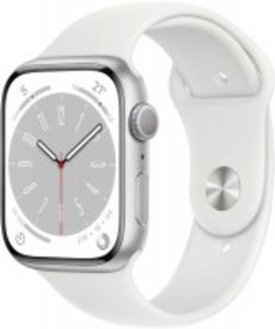 Apple Watch Series 8 (45mm) GPS Aluminium mit Sportarmband silber/weiß für 475€ in Euronics