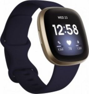 Fitbit Versa 3 Smartwatch midnight/soft gold aluminum für 129€ in Euronics