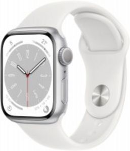 Apple Watch Series 8 (41mm) GPS Aluminium mit Sportarmband silber/weiß für 439€ in Euronics