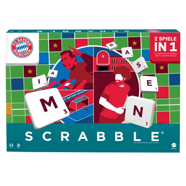 MATTEL GAMES Scrabble FC Bayern München, Spieleklassiker Familienbrettspiel Mehrfarbig für 29,99€ in Saturn
