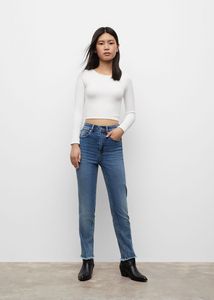 Slim Jeans mit ausgefranstem Saum für 12,99€ in Mango