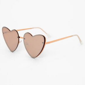 Rose Gold Heart Sunglasses für 11,89€ in Claire's