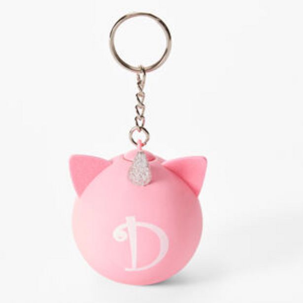 Initial Unicorn Stress Ball Keychain - Pink, D für 4€ in Claire's
