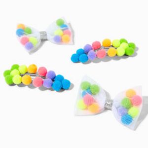 Rainbow Pom Pom Hair Clips - 4 Pack für 4,99€ in Claire's