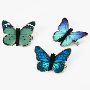 Blue & Green Butterfly Hair Clips - 3 Pack für 6,49€ in Claire's