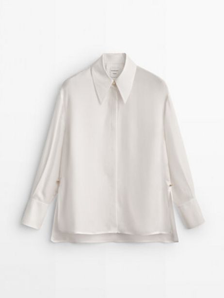 Oversize-Hemd Aus Seiden-Crêpe für 99,95€ in Massimo Dutti