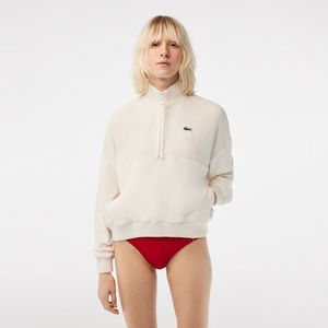 Damen Sweatshirt in Übergröße aus Fleece mit Stehkragen für 190€ in Lacoste