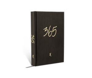 Notizbuch »365«, schwarz für 24€ in Tchibo