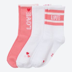 Mädchen-Socken mit Herzchen, 3er-Pack für 2,99€ in NKD
