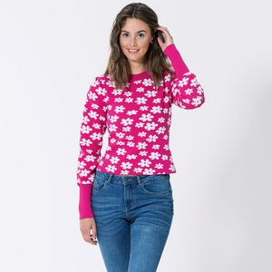 Damen-Pullover mit Blumenmuster für 10,99€ in NKD