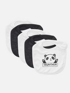 Frottee-Lätzchen aus Baumwolle mit Panda-Motiv, 5er-Pack für 4€ in Primark