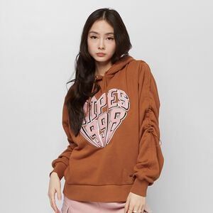 Heart College Logo Cropped Ruched Hoodie für 25€ in Snipes