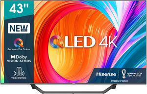 HISENSE 43A7HQ QLED TV (43 Zoll (109 cm), 4K UHD, HDR, Smart TV, Sprachsteuerung (Alexa, Google Assistant), Aufnahmefunktion, Game Mode) für 449€ in HEM expert