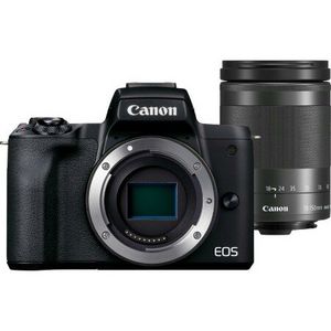CANON EOS M50 MARK II Gehäuse schwarz + EF-M 18-150mm f3.5-6.3 IS STM Kit Systemkamera (4K Videos, Bluetooth, WLAN, Ideal für Vlogger – mit Augen-AF bei Videoaufnahmen und Clean-HDMI) für 979€ in HEM expert