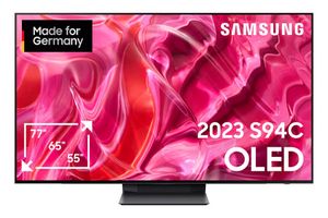 Samsung 77 Zoll 4K S94C OLED TV (195 cm, Neural Quantum Prozessor 4K, LaserSlim Design, Motion Xcelerator Turbo Pro, Smart Hub & Gaming Hub, 4K UHD, Smart TV, HDR, Dolby Atmos, 144 Hz, GQ77S94CATXZG) für 3199€ in Expert