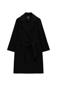Langer Mantel mit Gürtel für 45,99€ in Pull & Bear