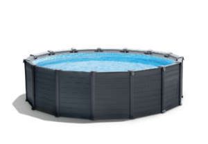 INTEX GraphiteGrayPanel Pool-Set inkl. Sandfilter RCD Pumpe 478x124 cm für 28,59€ in Raiffeisen Markt