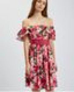 Dunkelrosa Damen-Blumenkleid ORSAY für 24,99€ in Orsay