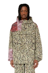 Jacke mit Kapuze und kontrastierenden Camouflage-Prints für 197€ in Diesel