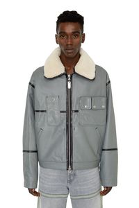 Jacke aus Leder mit abnehmbarem Kragen für 547€ in Diesel