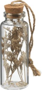 Glasflasche mit Trockenblumen, braun für 0,95€ in dm